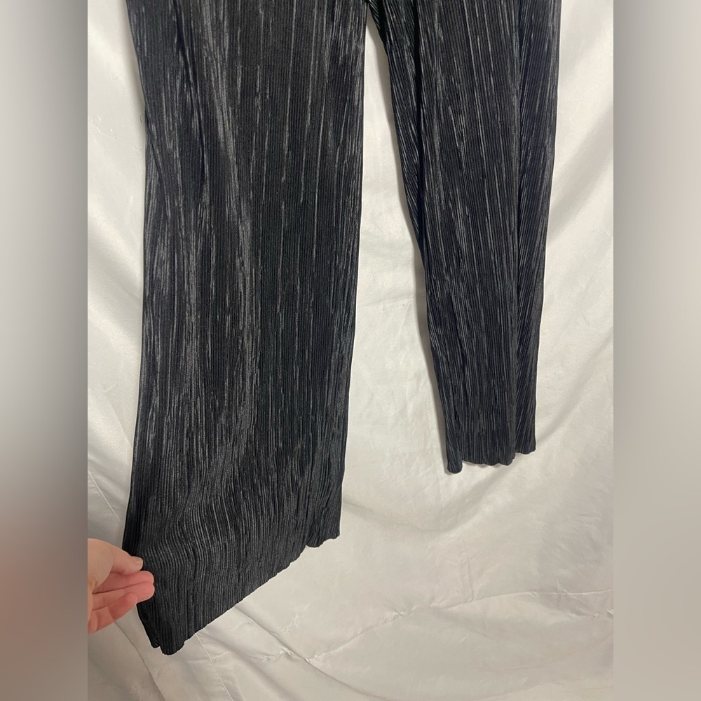 Banana Republic Sloan Black Pleated Wide Leg Pants Size Large - Picture 5 of 7